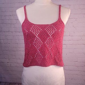 NWOT Free People Crochet Crop Tank Top